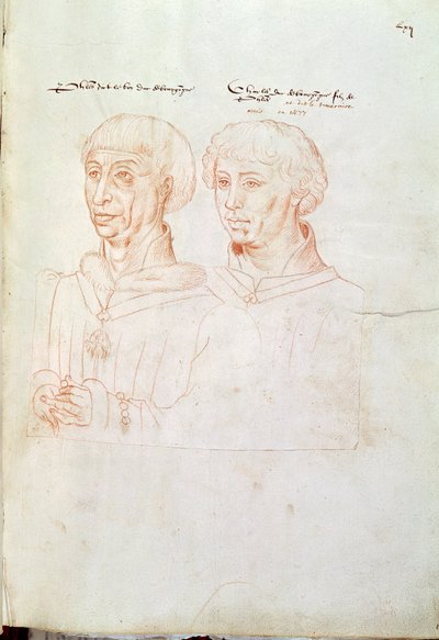 Philip III the Good (1396-1467) Duke of Burgundy and his son, Charles the Bold (1433-77) from the 